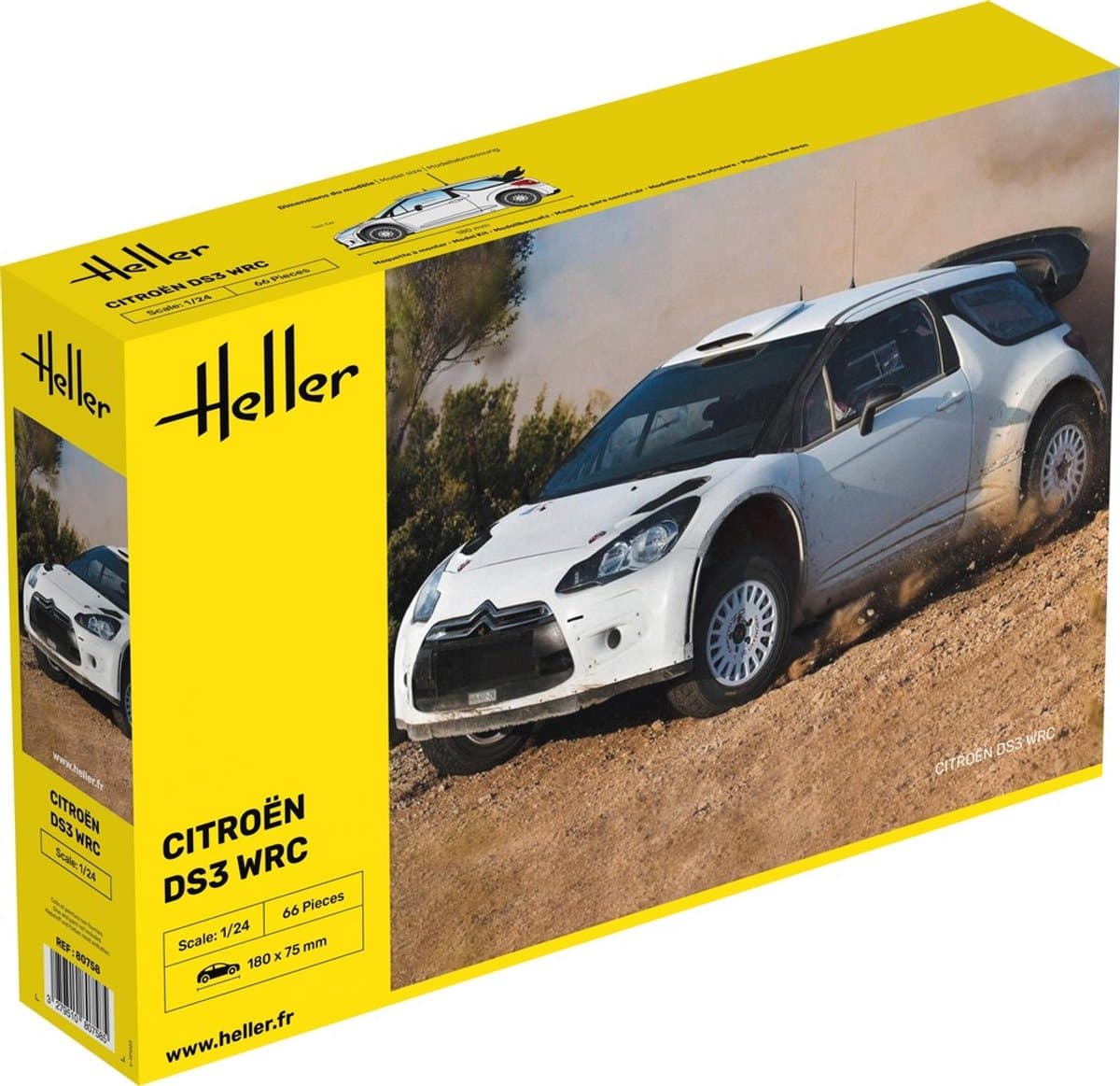 Heller Modelbouwpakket Auto - 80758 Citroën DS3 WRC - Rally Auto Plastic - 1:24 - Modelbouw