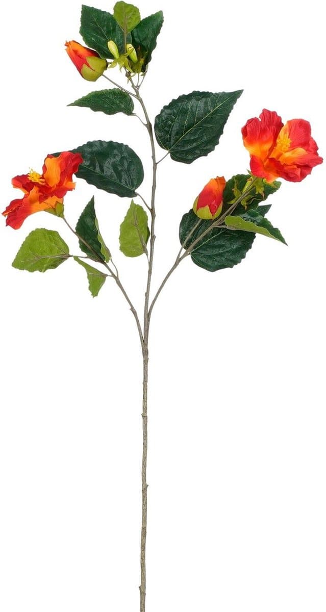 MICA DECORATIONS HIBISCUS TAK ORANJE - L76CM 127066 ORANGE