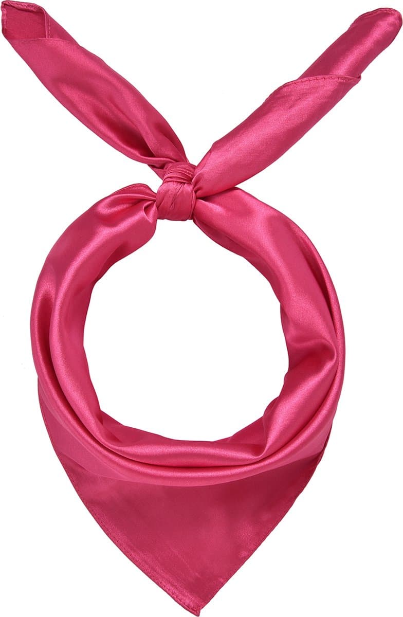 Emilie Scarves - sjaal - roze - satijn - vierkant