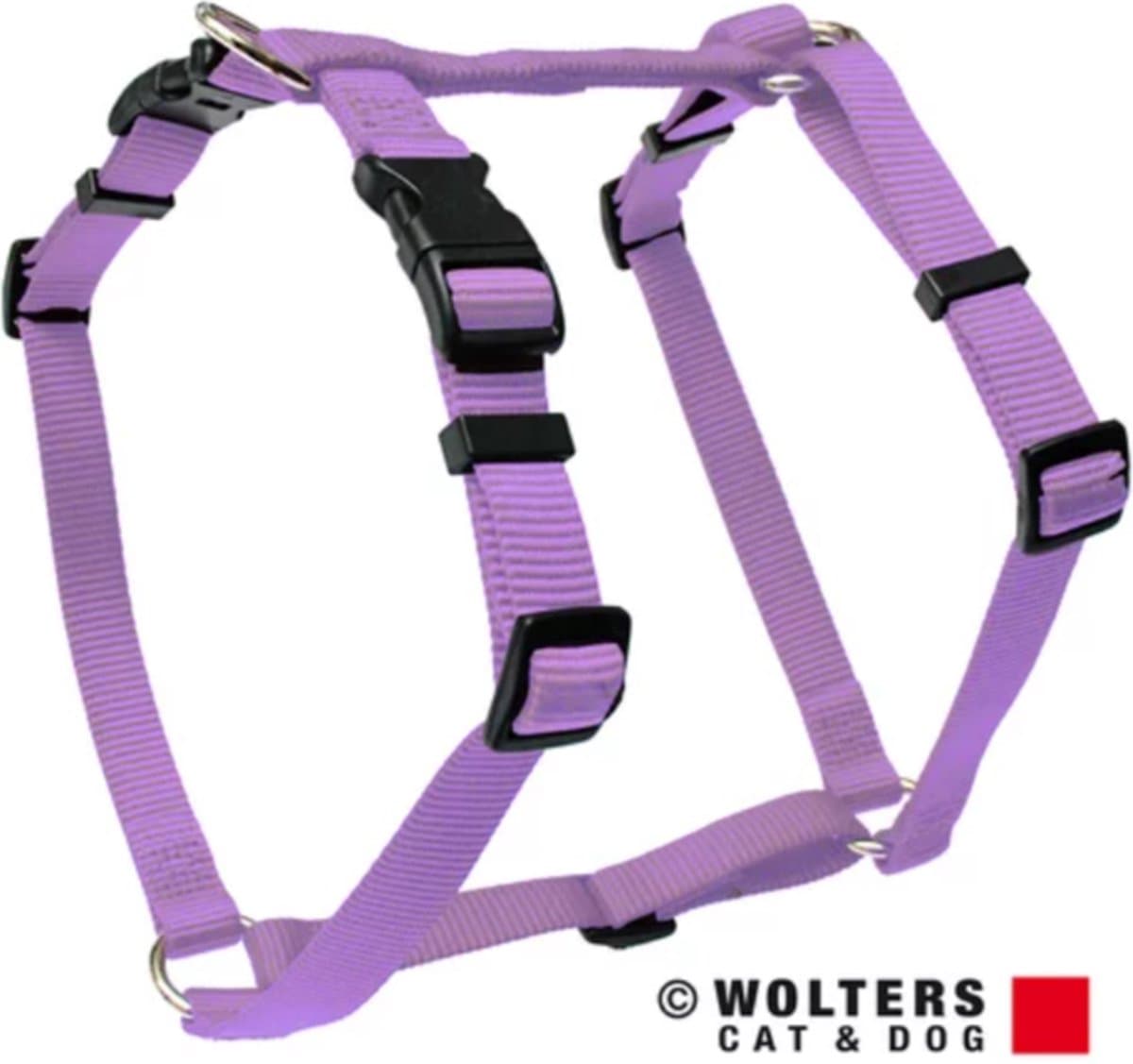 WOLTERS Cat & Dog Basic Harnas / Hondentuigje - Nylon - Flieder - XL - Borstomtrek 75 - 100 cm (GELIEVE ALVORENS BESTELLEN OPMETEN)