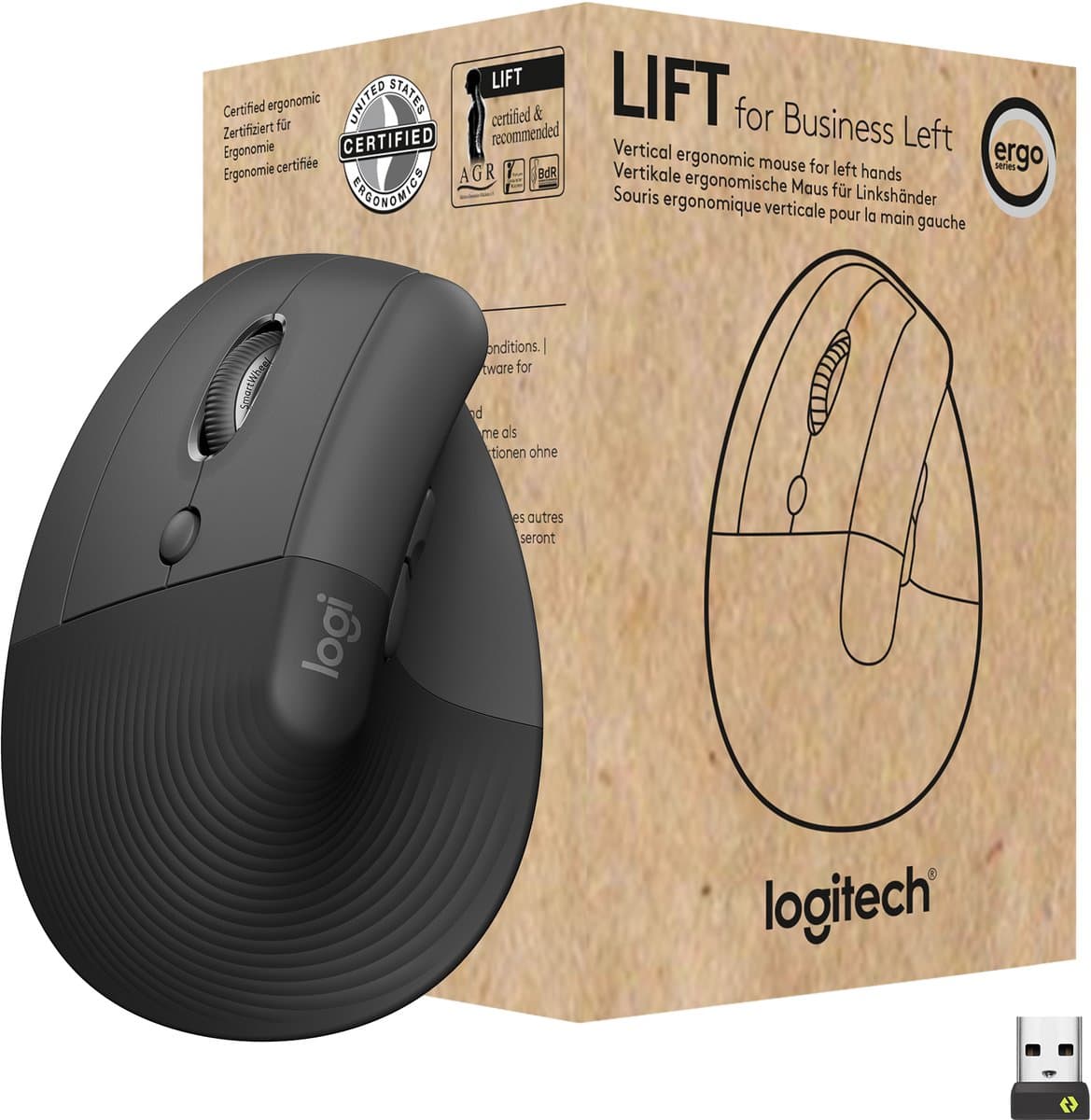 Logitech Lift verticale ergonomische muis