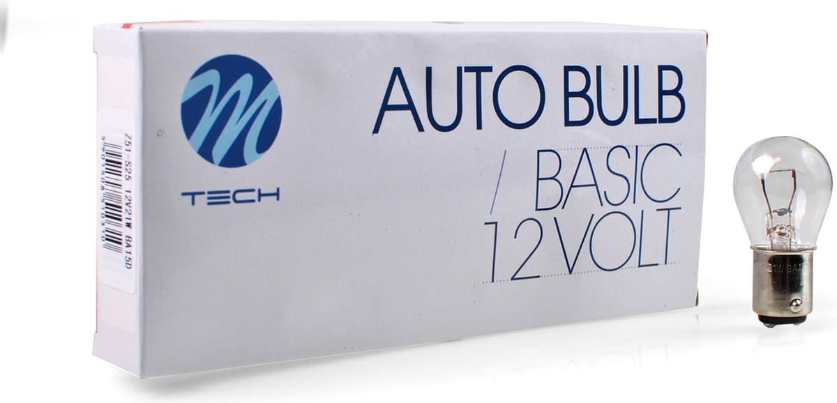 M-Tech BA15d 12V 21W - Basic - Helder - 10 stuks
