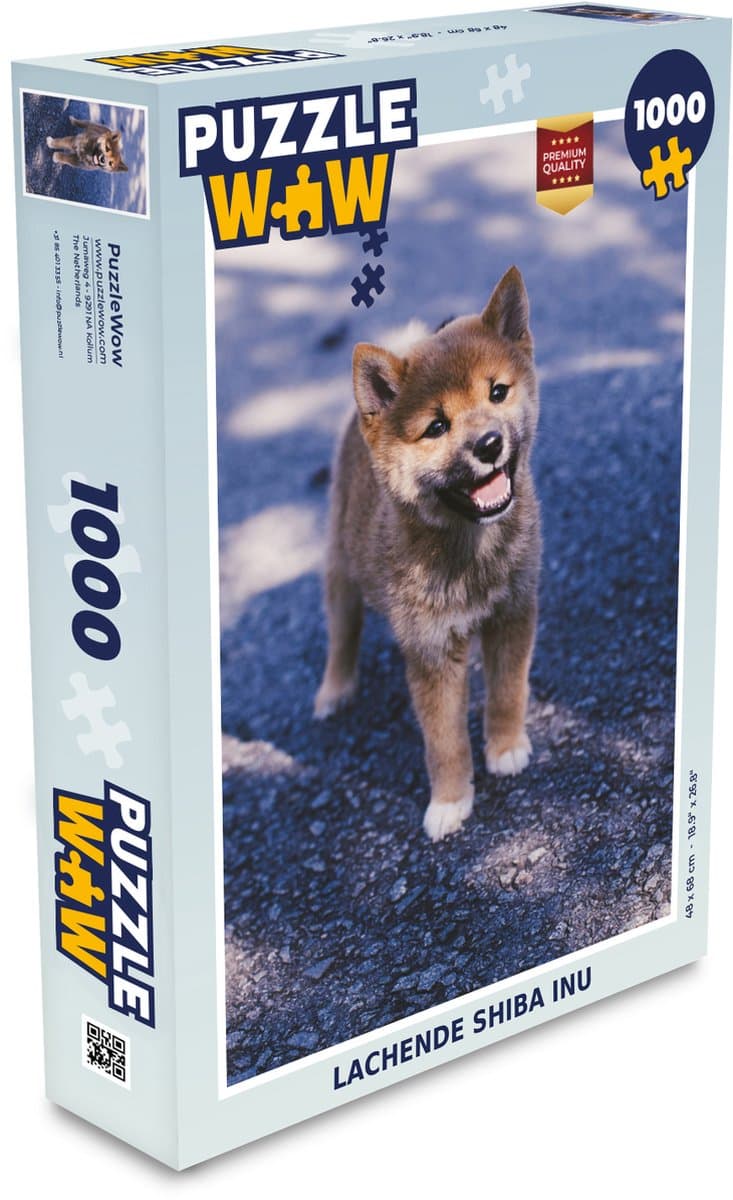 Puzzel Lachende Shiba Inu - Legpuzzel - Puzzel 1000 stukjes volwassenen
