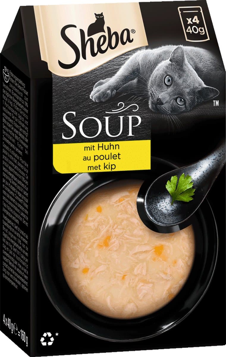Sheba Klassieke soep met kip, 40 g, 4 stuks