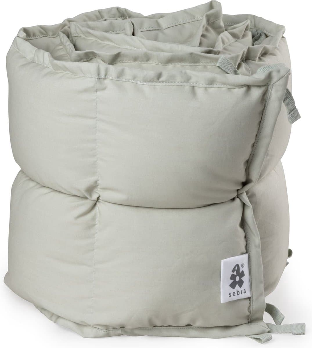 Sebra Bedbumper Kapok Half 180 cm Mist Green (uitsluitend voor sebra baby -en junior bedje)