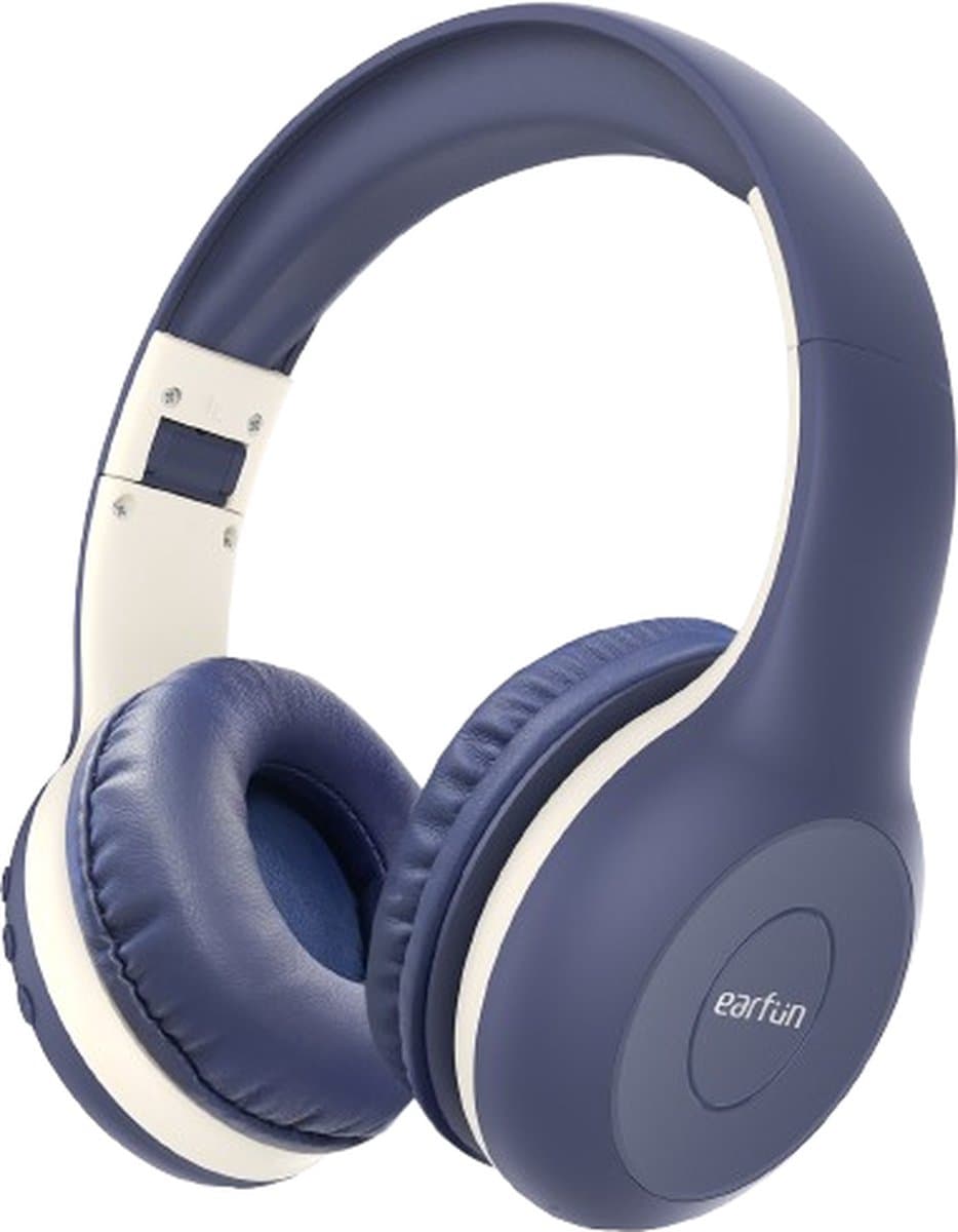 EarFun K2 Kinder Bluetooth Koptelefoon Blauw – Volumebegrenzing 85/94 dB – Tot 40 uur batterij – Over-ear & opvouwbaar