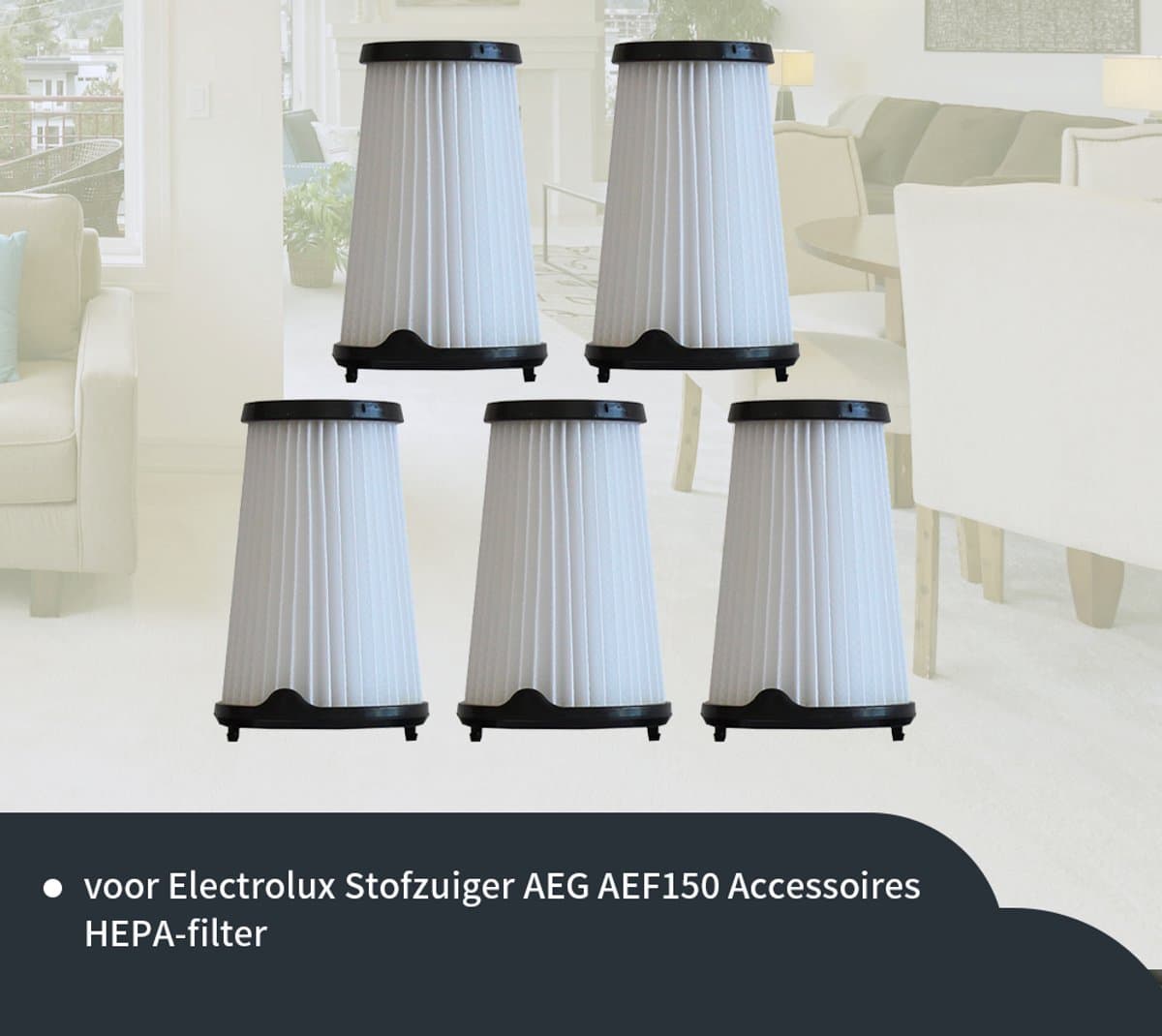 Replacements set van 5 filters geschikt voor de AEG CX7 en CX7-2 en Electrolux Ergorapido stofzuigers