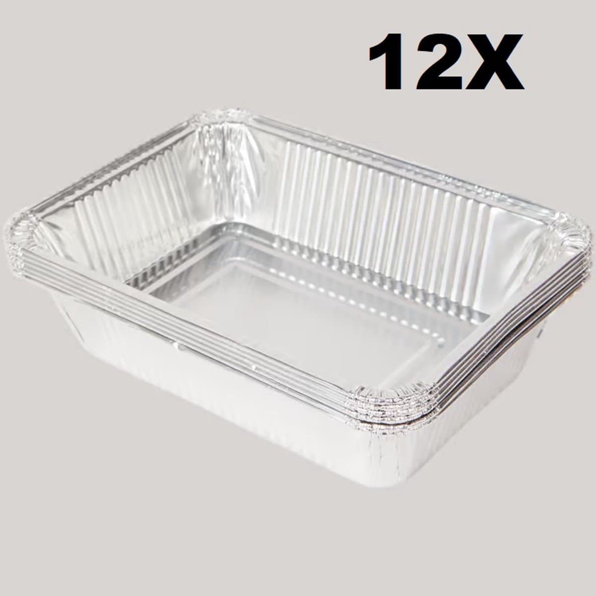 BBQ Grillschaal aluminium 6 stuks - anti-aanbak