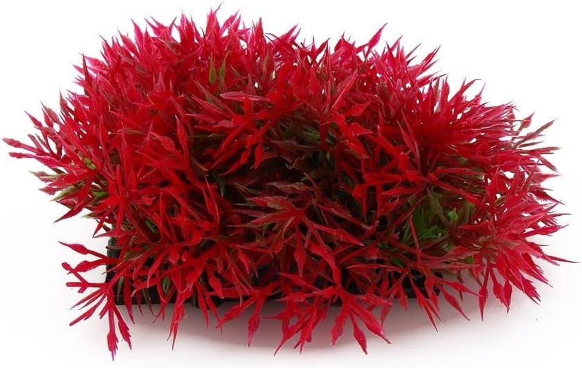 Plastic Wateraquarium Kunstmatige Plant Gras Vis Tank Onderwater Decoratie Ornament - Esdoornrood