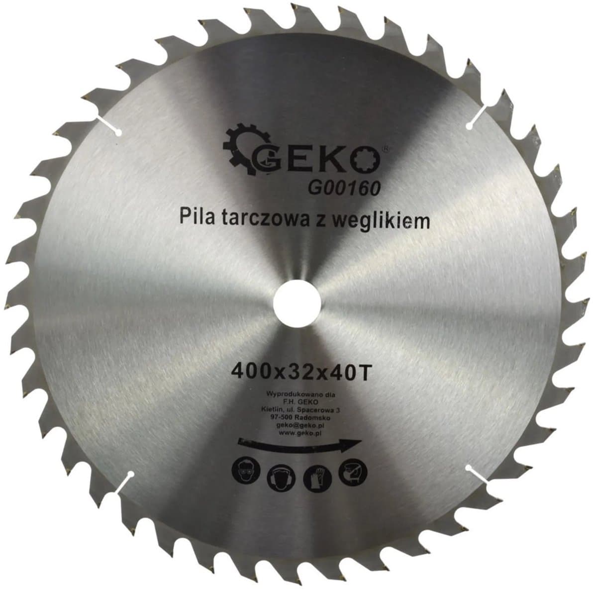 GEKO Cirkelzaagblad - Tungsten Carbide - 400 mm - 40 Tanden - Voor Houtbewerking