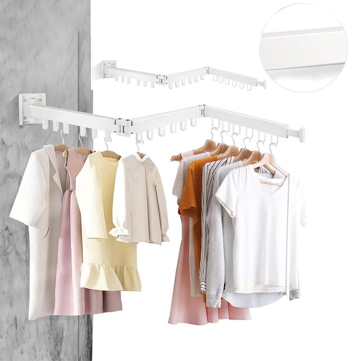 DailySupplies® Wanddroogrek - Droogrek Inklapbaar - Wasrek - Droogtoren - Droogrekken - Droogmolen - Wit