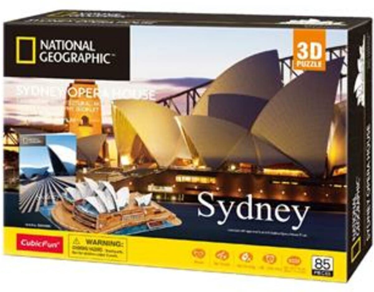 National Geographic 3D Puzzel Sydney Opera House - Architectuur - 128 stukjes