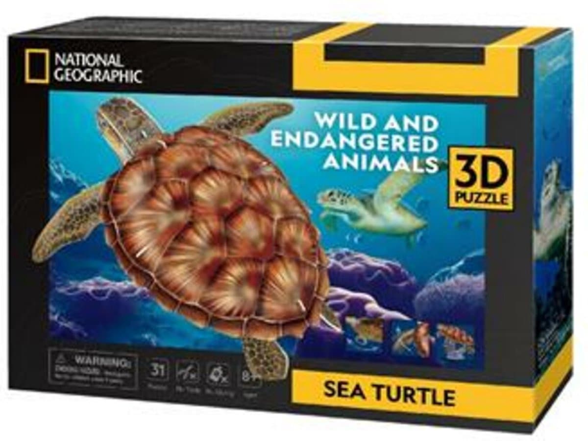CUBIC FUN 3D Puzzel Zeeschildpad - 49 stuks, Multicolor