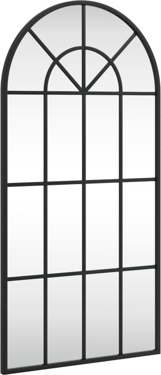 VidaXL wandspiegel met ijzeren boogvorm 40x80 cm - zwart