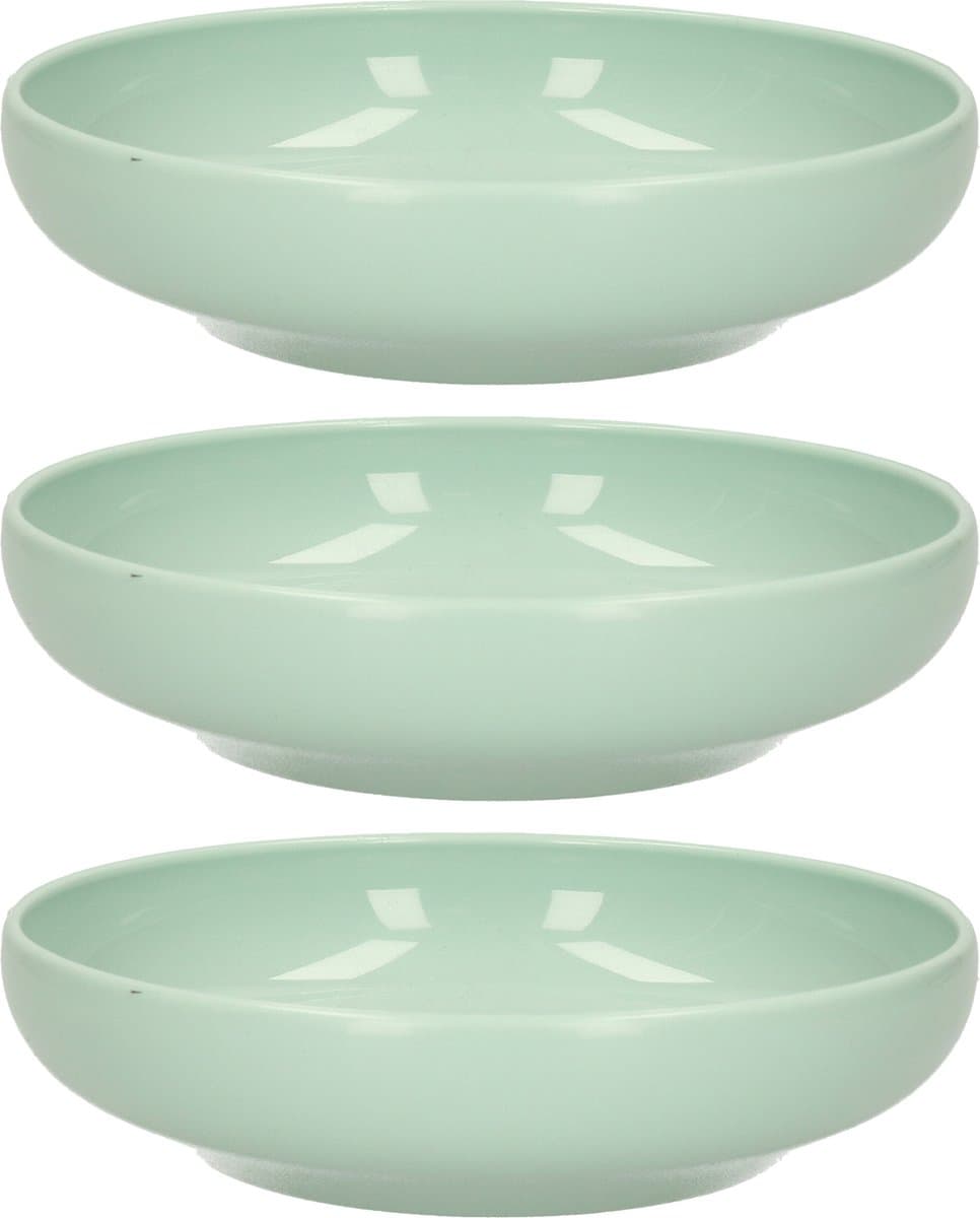 Plasticforte Kommetje/schaaltje - 6x - mintgroen - D16 x 4 cm - 520 ml - kunststof