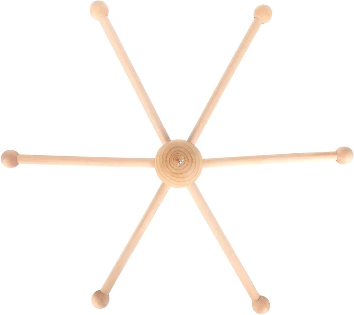Houten Mobiel Hanger - Babykamer Decoratie - Babykamer Aankleden - Zes Poten Ontwerp - 26 x 23 x 3 cm