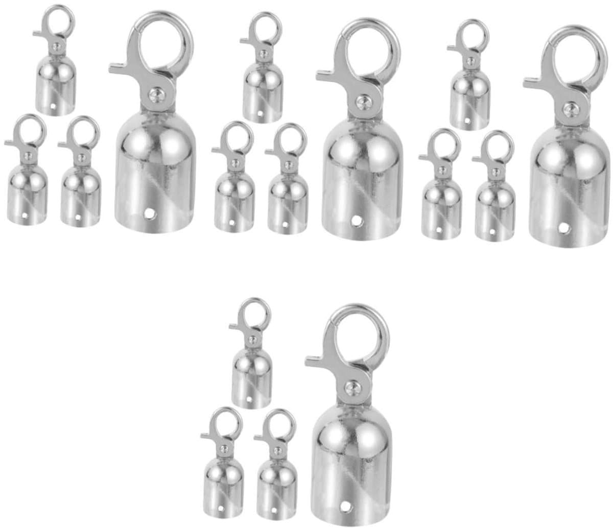 Touw Eindstoppers - Koord Afsluiters - Decoratie Afwerking - Aluminiumlegering - 16 Stuks - Zilver