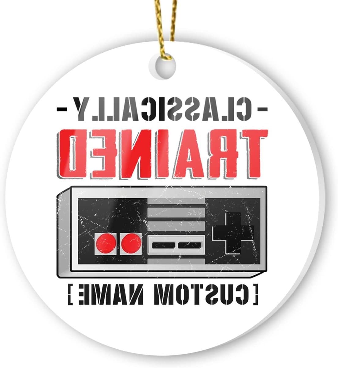 Kerstboom Ornamenten Keramische Kerstversiering,Kerstboom Opknoping Kerstballen Keepsake Memorial Aangepaste Naam Nes Controller Klassiek Getraind Ornament