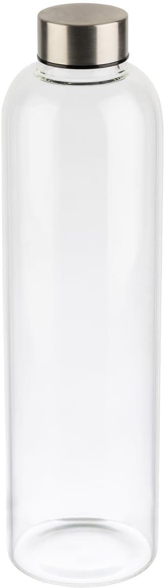 APS Drinkfles - Waterfles - Glas - Transparant - Ø 7,5 cm - 1 Liter - Vaatwasserbestendig