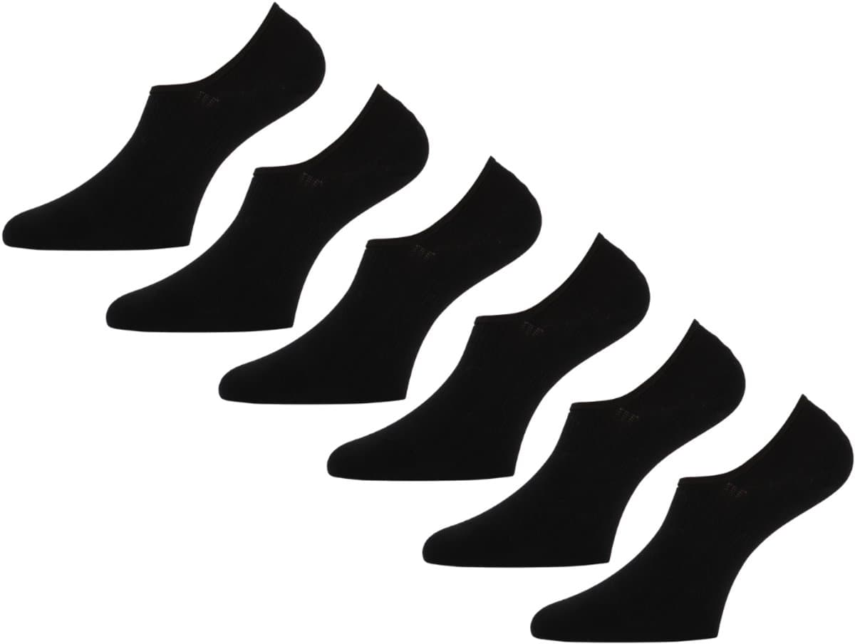 Teckel - Unisex Footies Antislip - 6-Pack - Maat 36/42 - Zwart