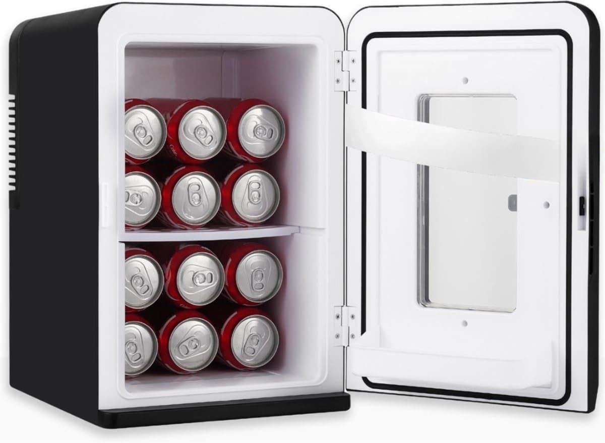 RUX® Mini vriezer - Diepvries - 15L - [Energieklasse E] - Zwart - 35cm x 32cm x 46cm