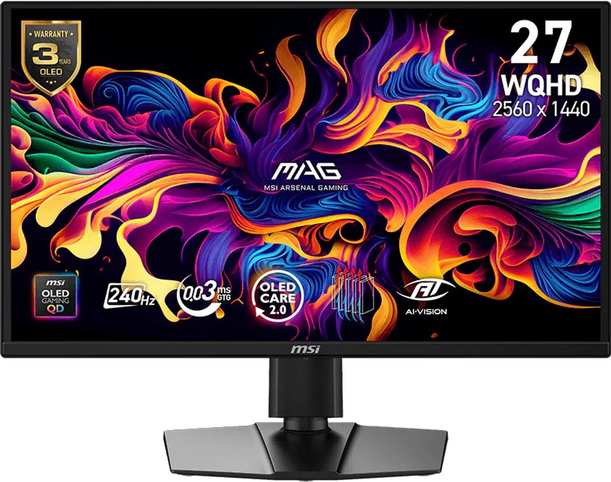 MSI MAG 272QP QD-OLED X24 computer monitor 67,3 cm (26.5") 2560 x 1440 Pixels Wide Quad HD Zwart
