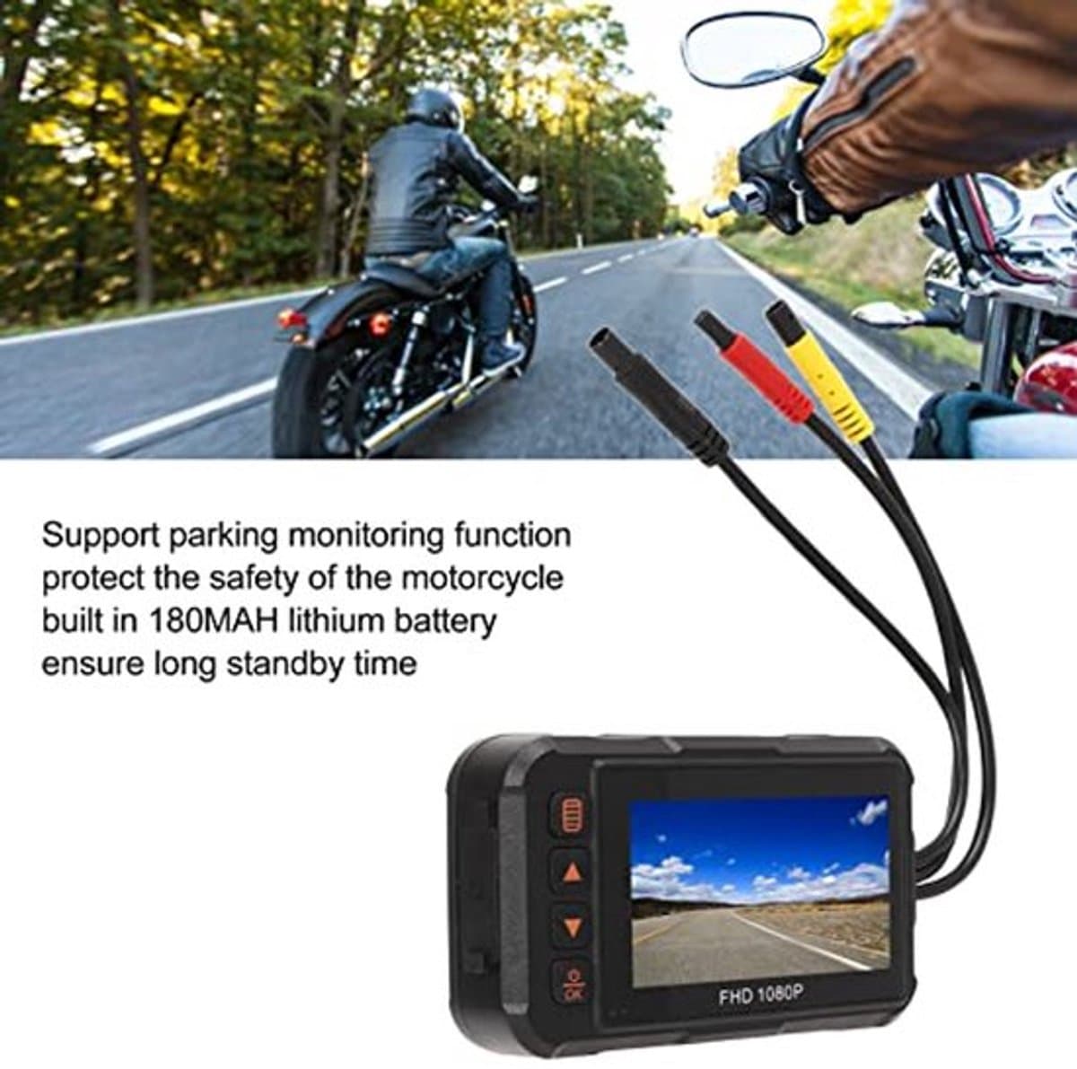 Dashcam voor motorfietsen, 1080P 30fps Dubbele Groothoek 120 en 90 Graden Lens Voor- en Achterzijde Motor Video Recorder met G Sensor Loopopname Waterdichte Actiecamera