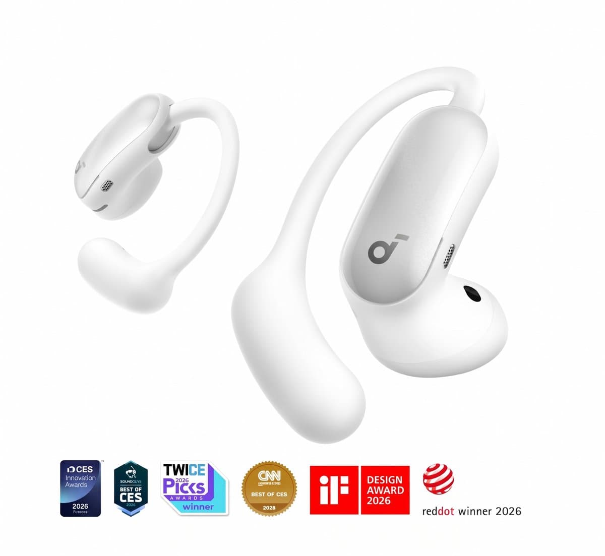 soundcore AeroFit 2 Pro by Anker, eerste hoofdtelefoon met 2 draagmodi, 2-in-1 open ear hoofdtelefoon & semi-open-ear ruisonderdrukking, Bluetooth 6.1, Hi-Res, LDAC, spatial audio