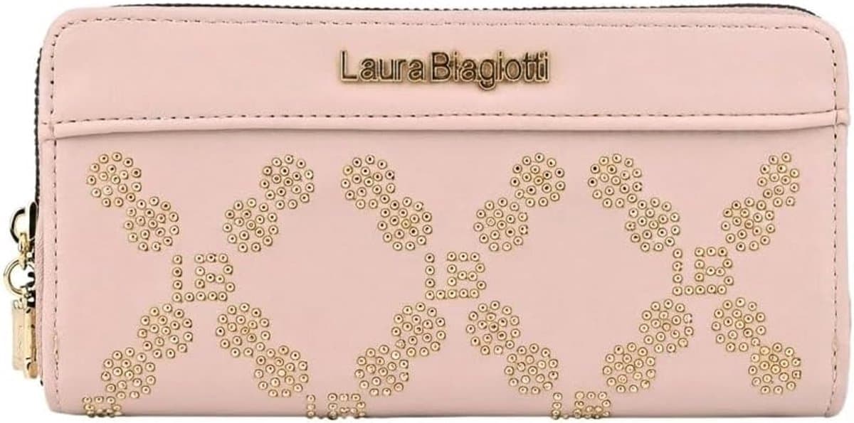 Dames Portemonnee - Faux Leer - Dagelijks Gebruik - Ruim Design - 18 x 10.5 x 4.5cm - Bloemenpoeder