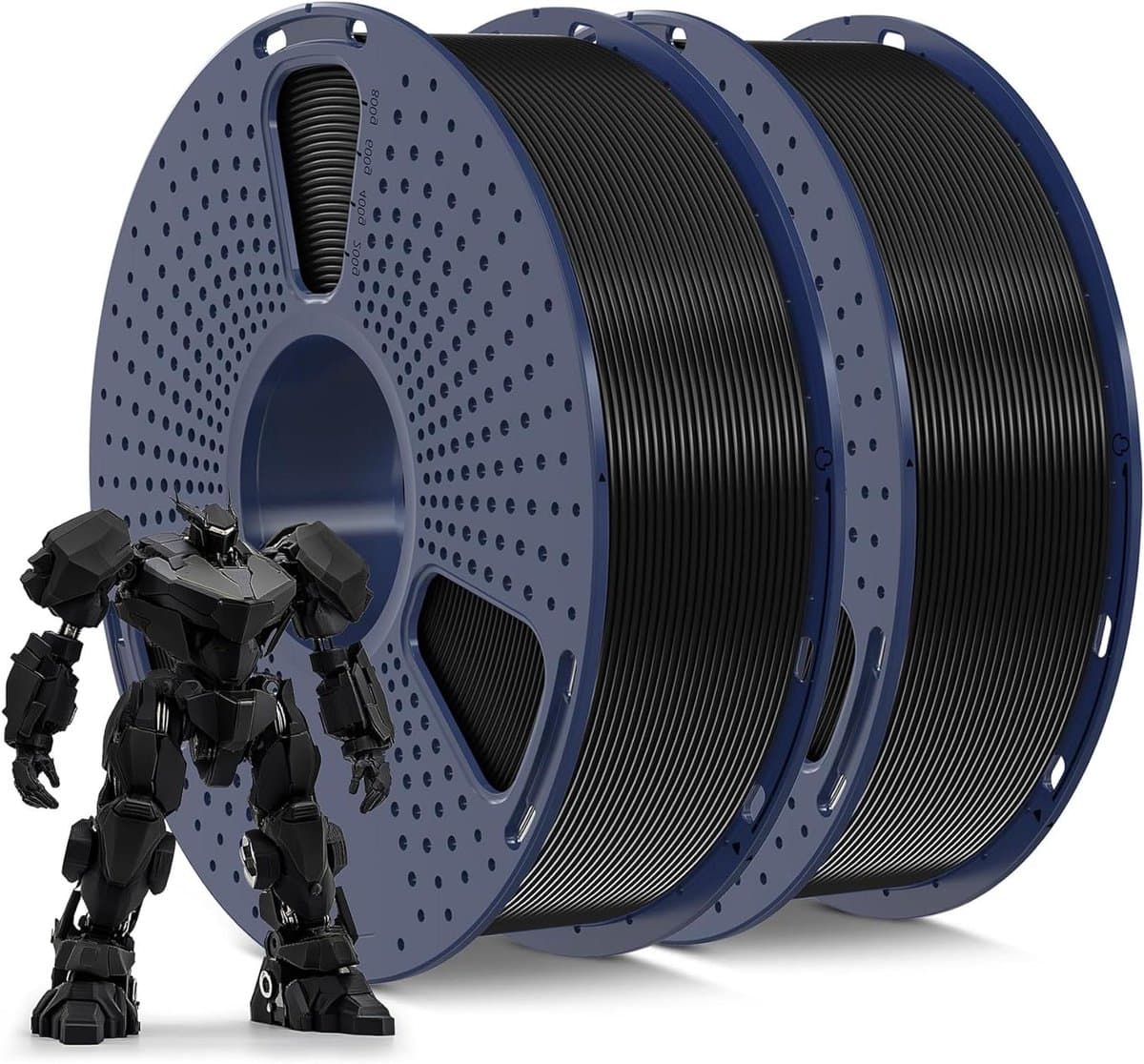 PETG Filament Set - 3D Printer Draad - 3D Prints Maken - Minder Rek Goede Hechting - 2 kg - Zwart