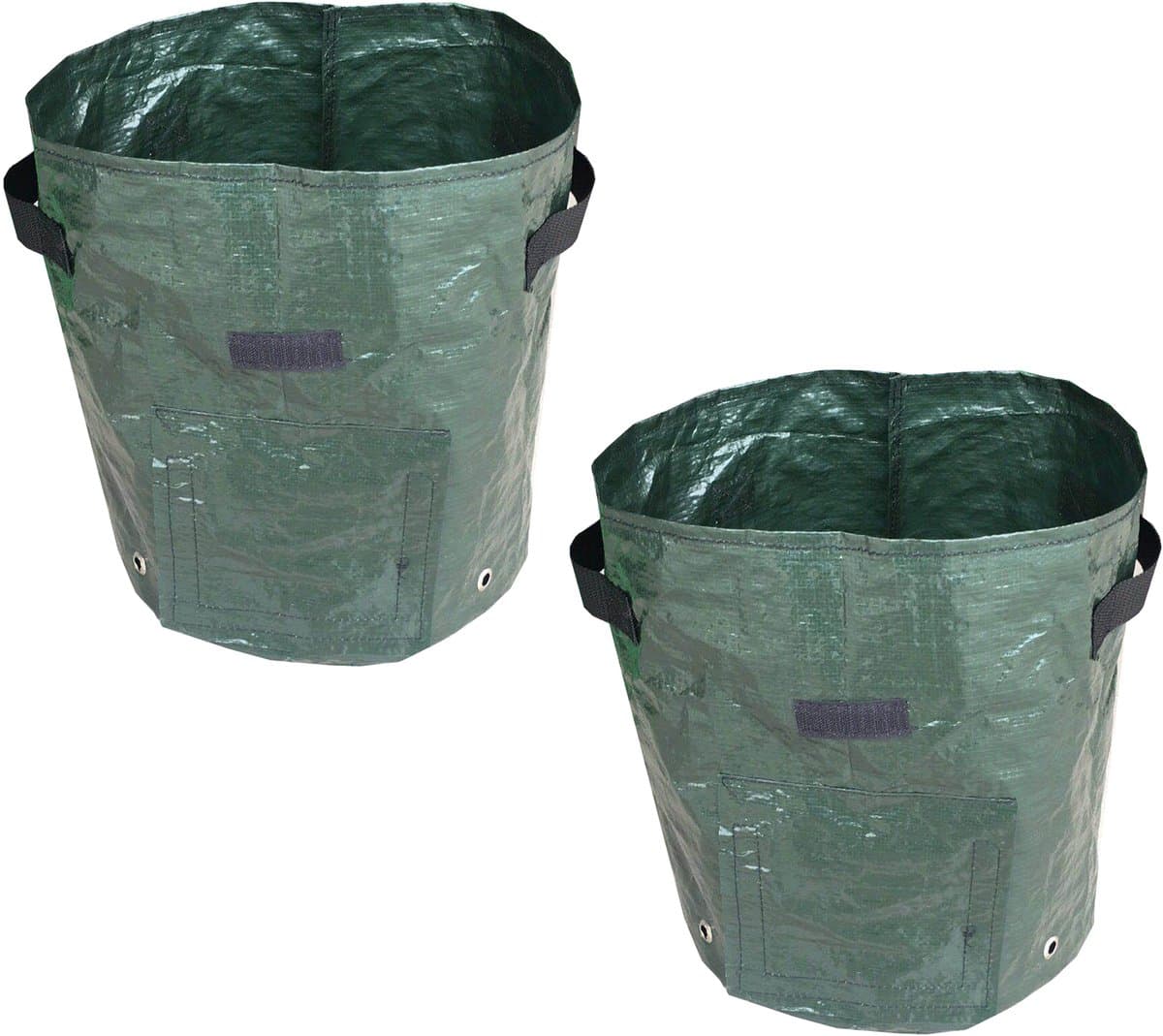 NAXSIR Plantenzakken - 2-Delige Set - Tuinbladopvangzak - 35x45 cm - 10 gallons - Ademend Materiaal - Opvouwbaar