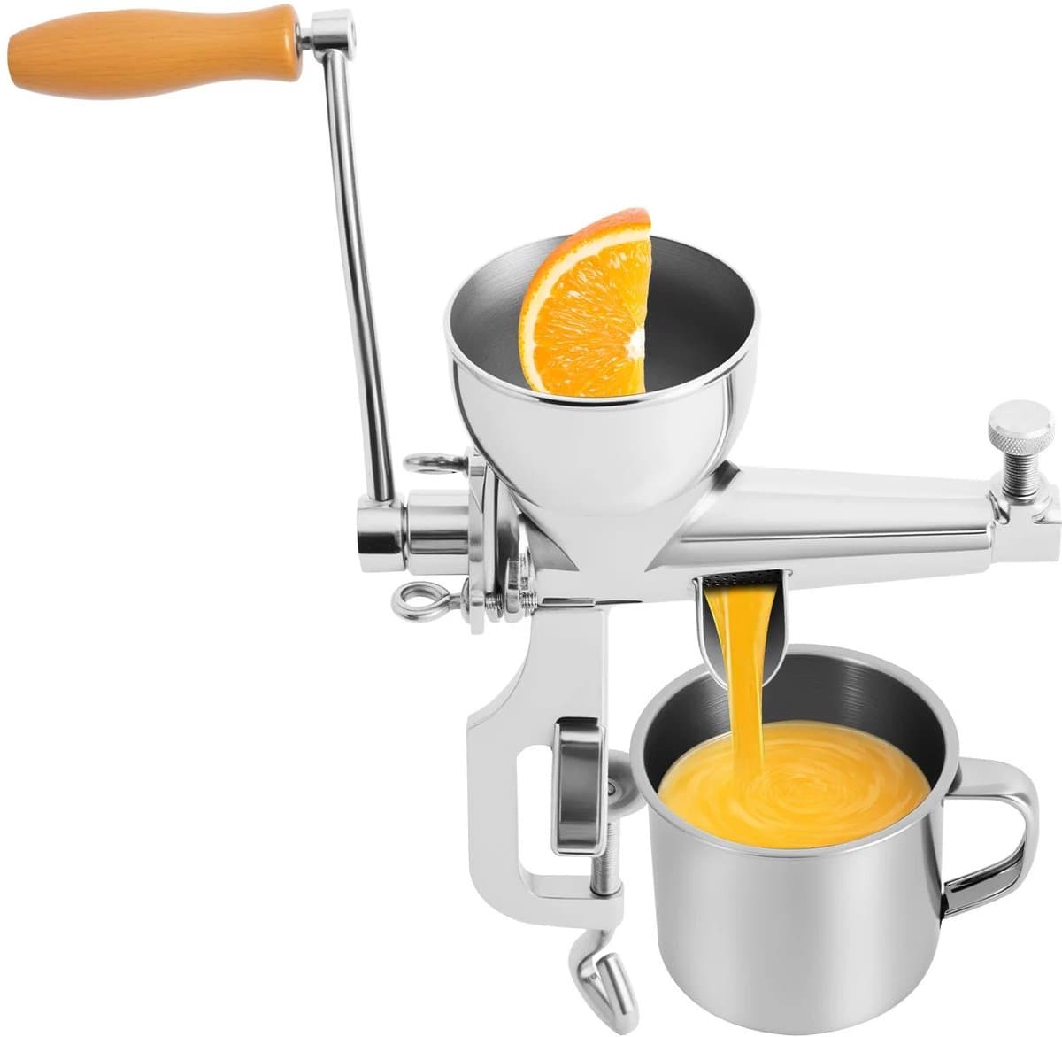 JAQZY Juicer - Handmatig - Behoud Voedingsstoffen - Gebruiksvriendelijk - Compact - Eenvoudig Schoon te Maken - 20 x 32 cm