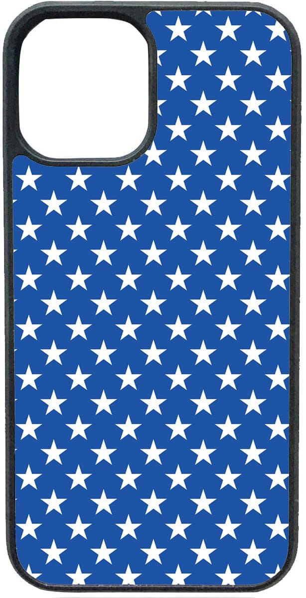 Telefoonhoesje - BLAUW WITTE STERREN - Iphone 16 Plus