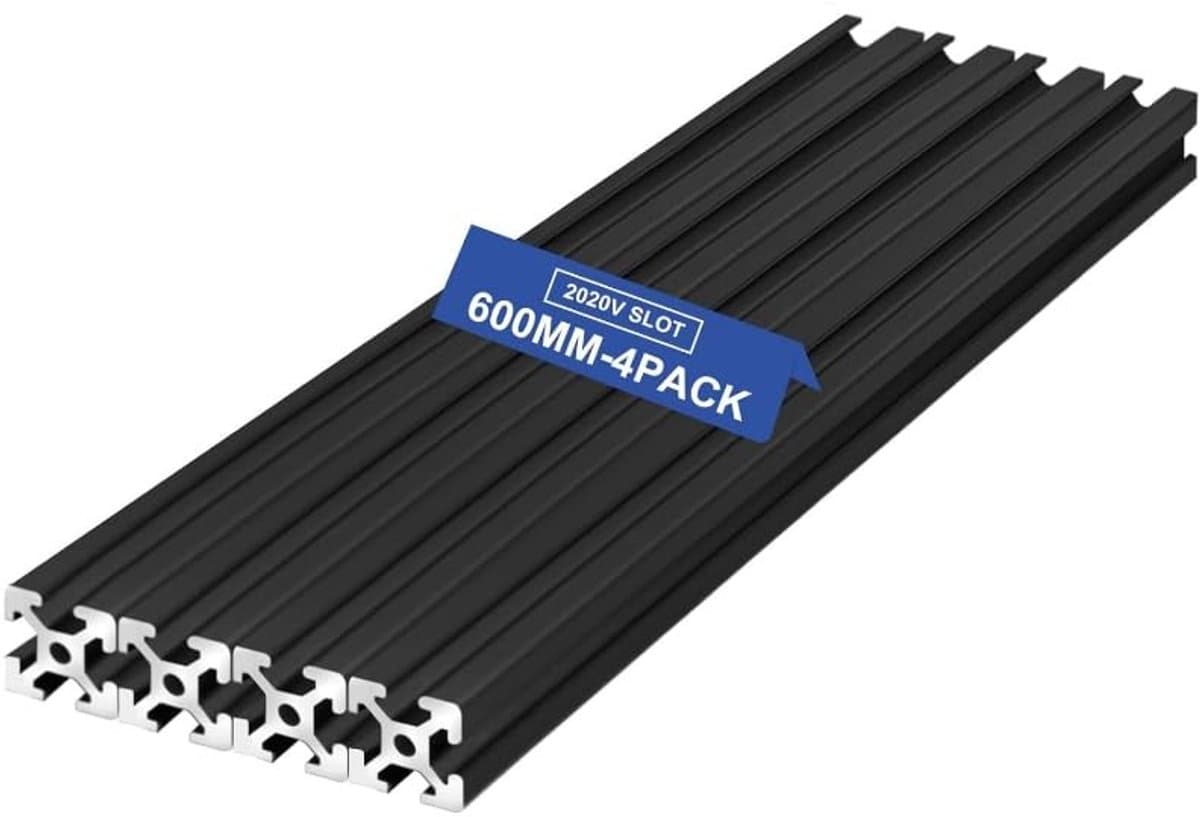 Dailygoody - Geanodiseerde lineaire rail - Aluminium profielen - 600 mm - Zwart - 3D-printers en CNC-machines - Doe-het-zelf project