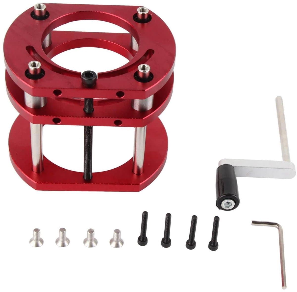 Dailygoody - Freestafel Lift Base - Roestbestendig Aluminium - Ideaal voor Houtbewerking - Rood - Klem Router Tafel Lift Systeem - Geschikt voor Klei