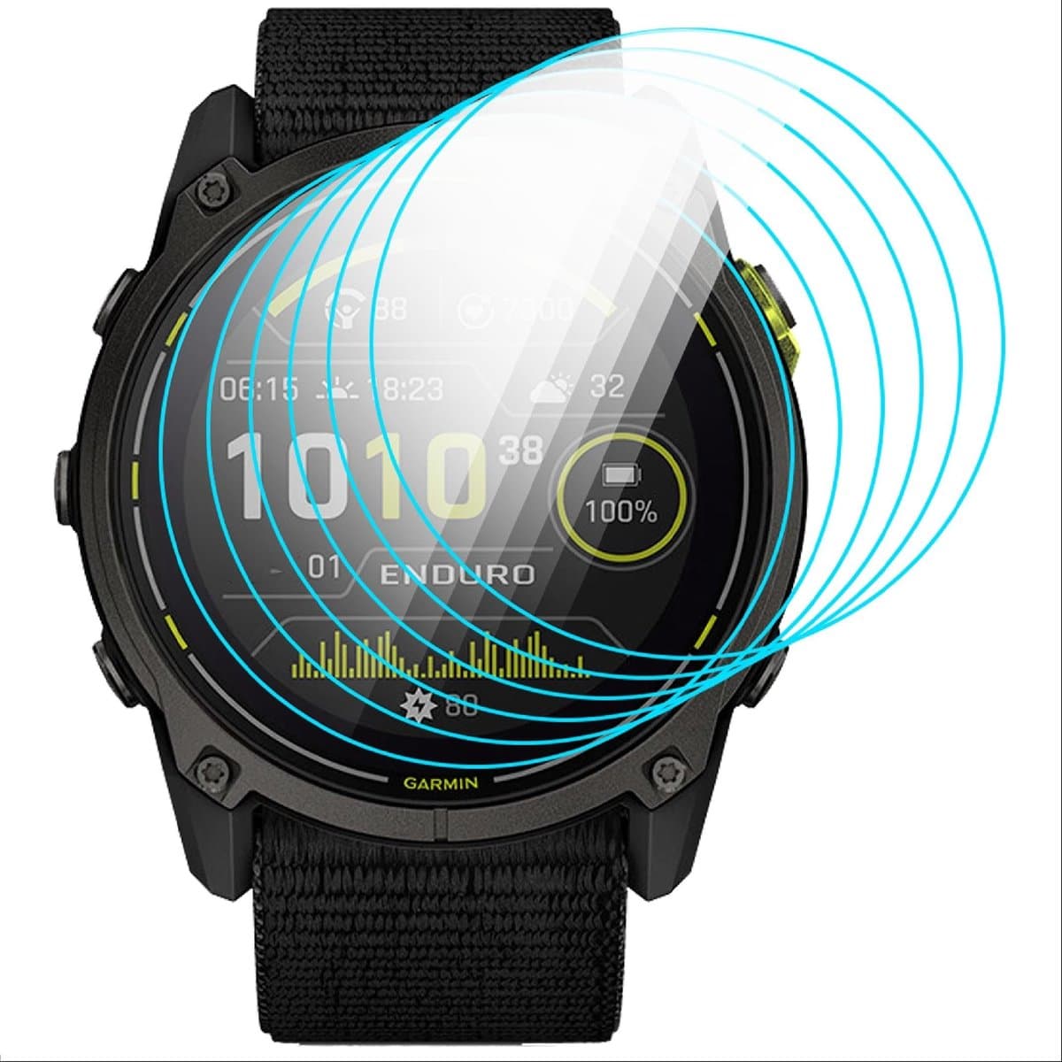 Dailygoody - Schermbeschermer - Flexibele TPU - Anti-Bubble - 51 mm - Slijtvast - Transparant - Geschikt voor Garmin Enduro 3