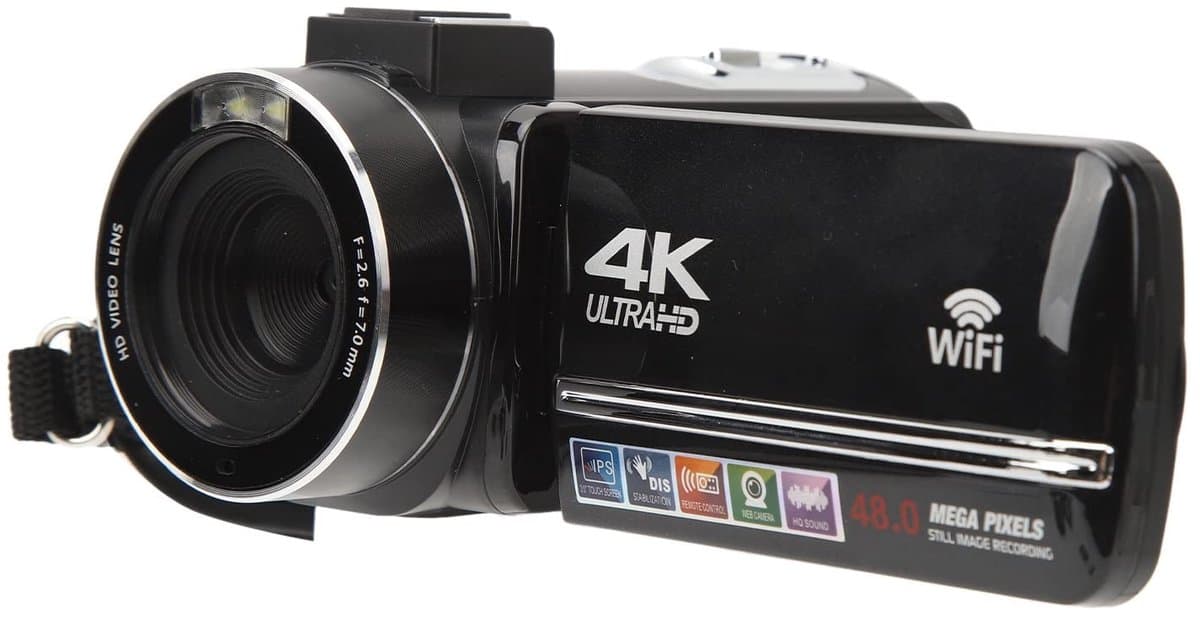 Allecto - 4K-videocamera - Digitale Zoom - Ideaal voor vloggers - 3,0-inch Touchscreen - WiFi-camcorder - 18x Zoom - Geschikt voor thuisgebruik - M...
