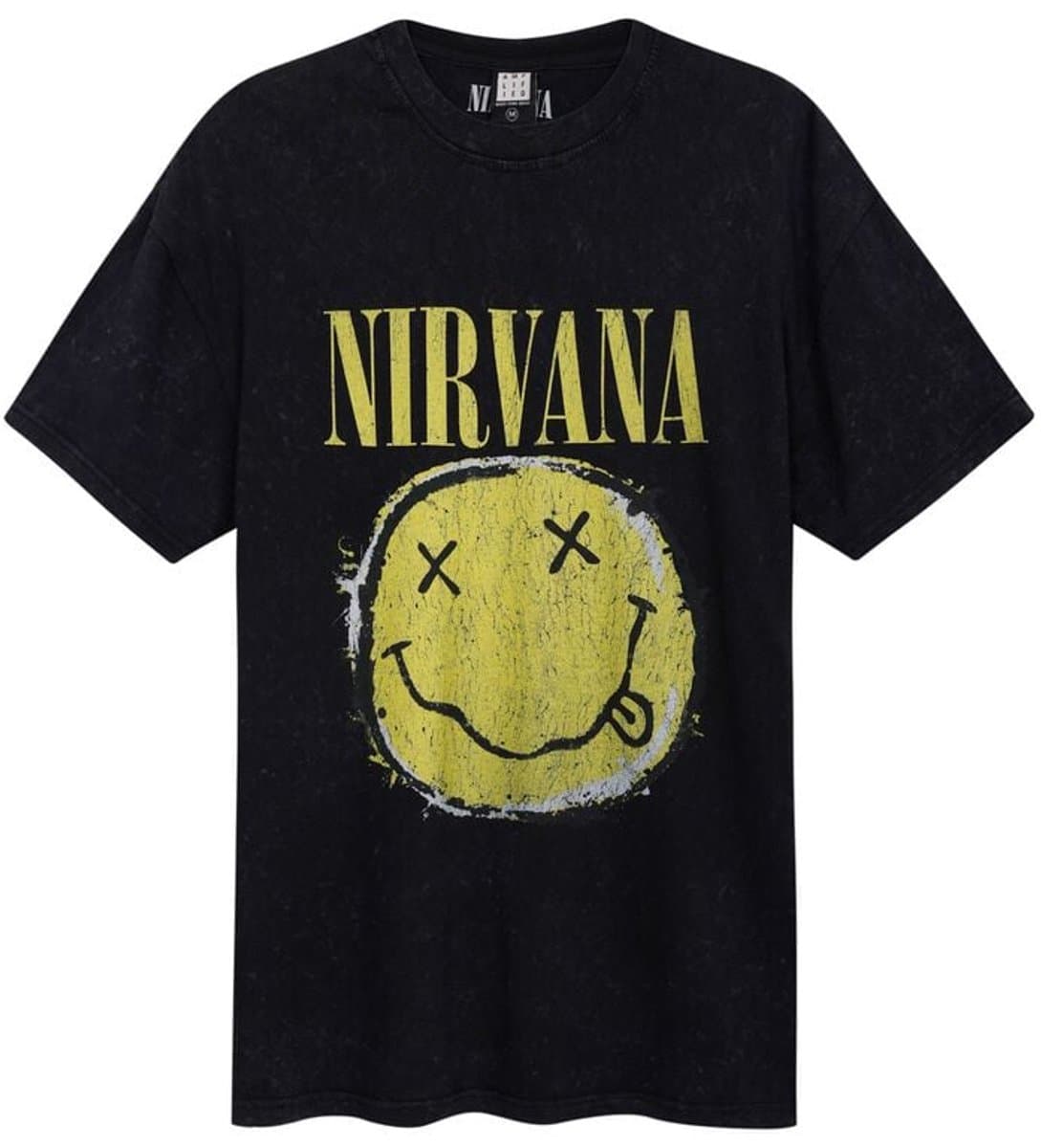 Nirvana Amplified Collection - Split Heren T-shirt - houtskool - M
