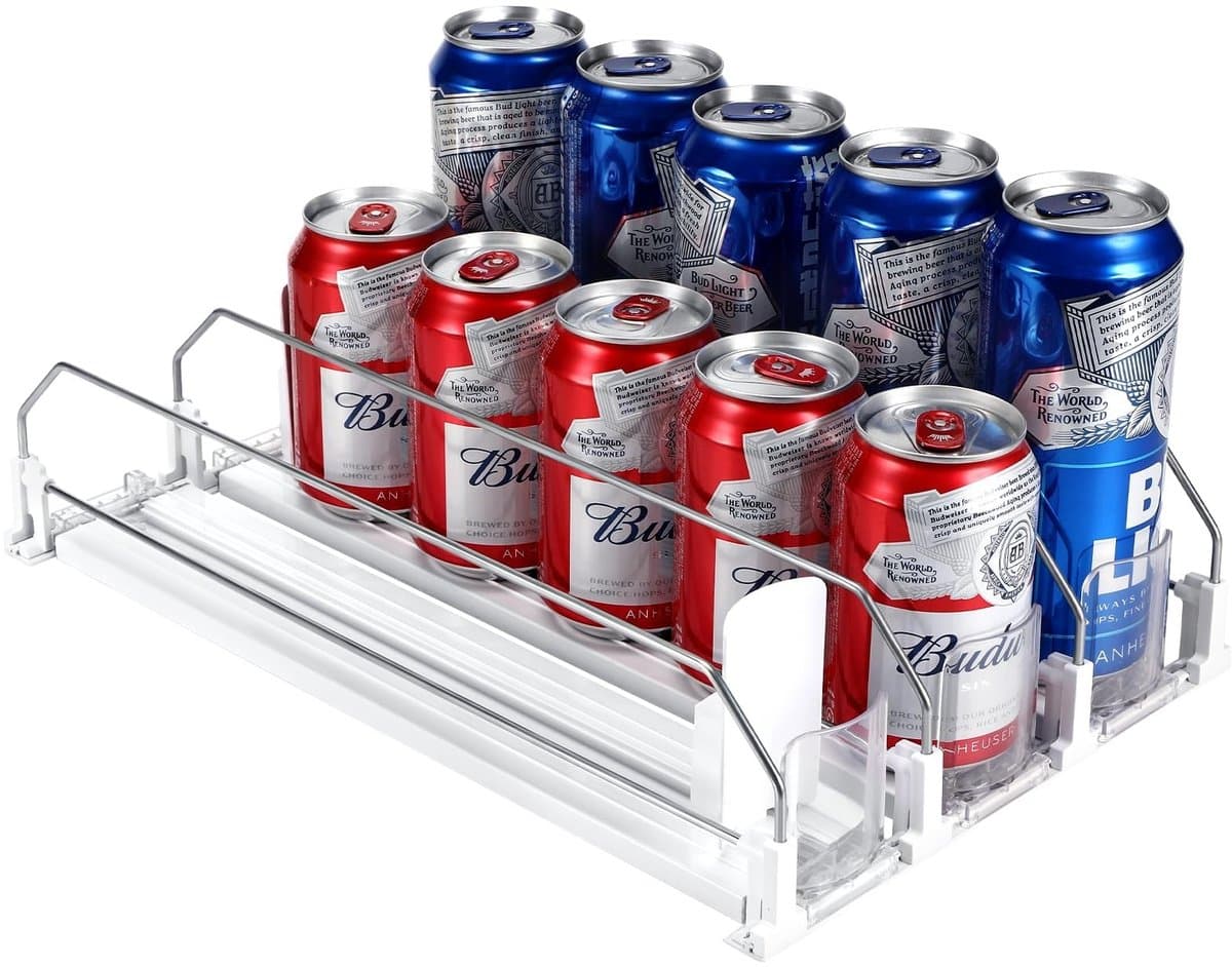 Zeynomax - Koelkastorganizer - Drankjes organizer - Automatisch toevoersysteem - Roze goud - Blikjes organizer - Perfect voor koelkast - 3 rijen