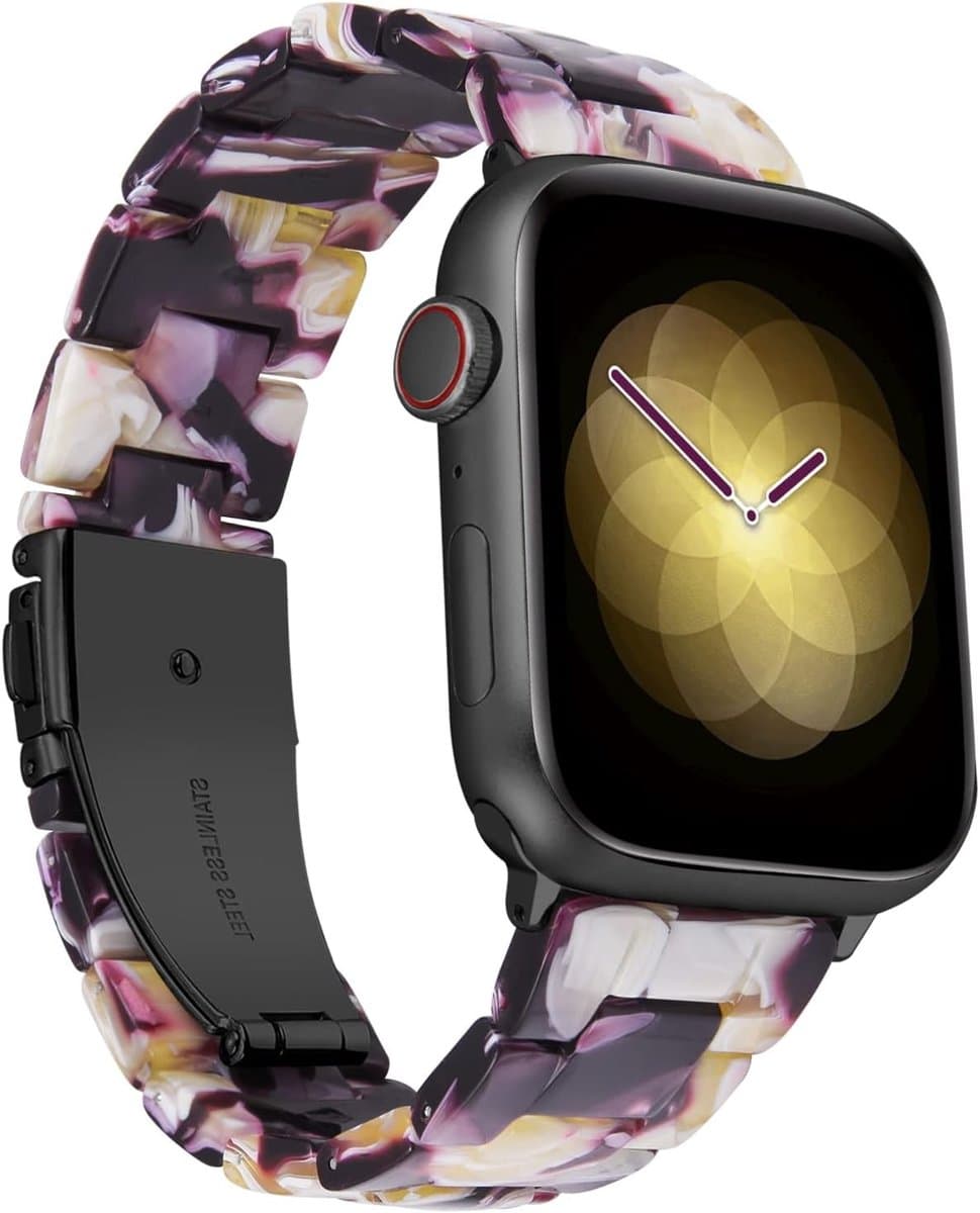 Compatibele Hars Horlogeband voor Apple Watch 38-49mm - Dames Armband voor Serie 1-11, Ultra en SE Modellen