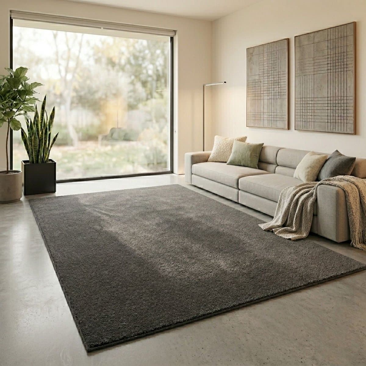 Floordirekt Velours Tapijt op Maat Dynasty - Loper met Zachte Fluwelen Pool - Antraciet - 100 x 200 cm - Luxe, Comfortabel & Onderhoudsvriendelijk - Verkrijgbaar in Verschillende Maten voor Hal, Keuken & Woonruimte