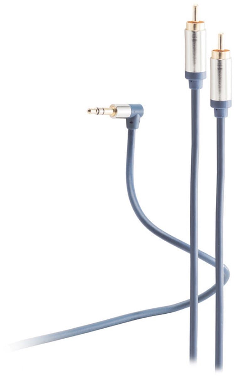 Flexline®-3,5mm Winkel Stecker auf 2xCinch Stecker RCA 1,5m