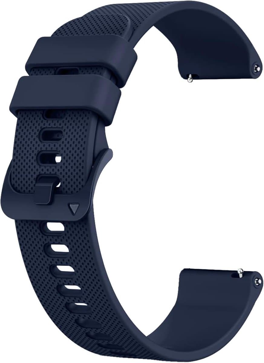 Zachte silicone horlogeband voor 18mm, 19mm, 20mm en 22mm, unisex sportband voor Garmin, Galaxy en Amazfit.
