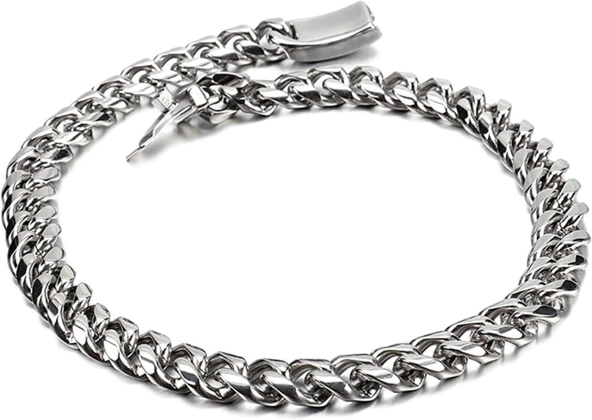 Ketting Heren Dames - Ketting - Dagelijks Gebruik - Verstelbare Lengte - 12mm Breed 60cm - Goudkleurig
