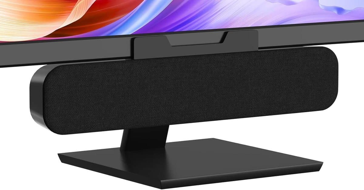 PC Luidspreker - Draagbare Soundbar - Beter Geluid - Monitor Clip - USB A naar C - Zwart