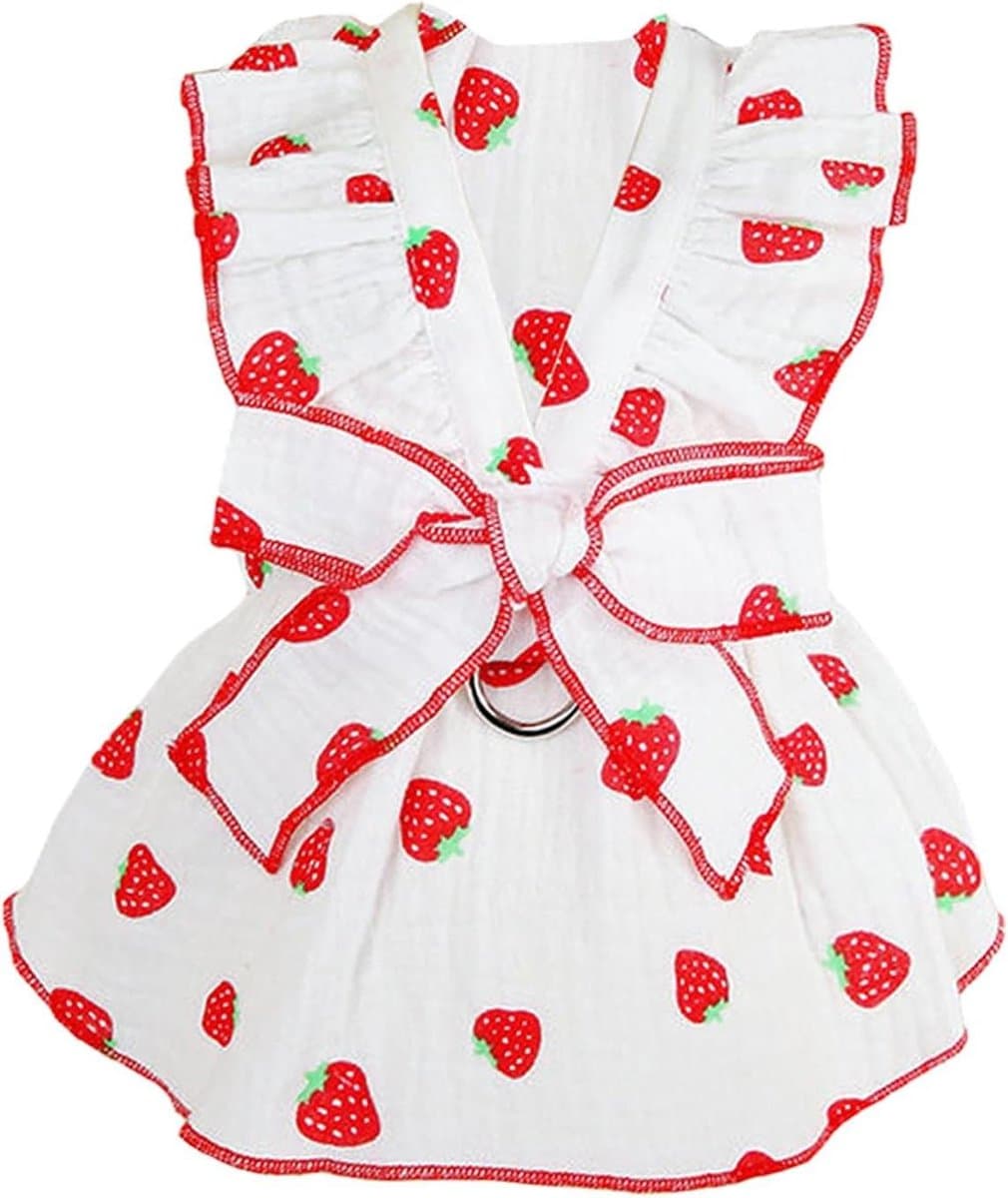 Kattentuigje Hondenharnas - Hondenjurk Puppy - Huisdier Wandelingen - Ademende Stof - XS-XL - Wit