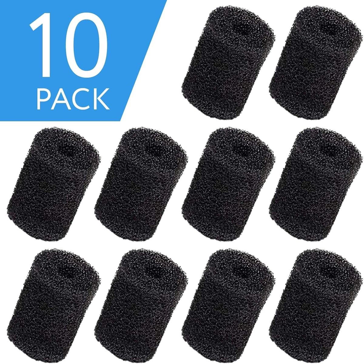 Dailygoods- Zwembadreiniger Exacte Pasvorm - Schuim aan het Uiteinde - Polaris Modellen - 7,3 x 4,3 x 1,4 cm - Hoogwaardig Filtratieschuim - 10-delige Set - Zwembadstofzuiger