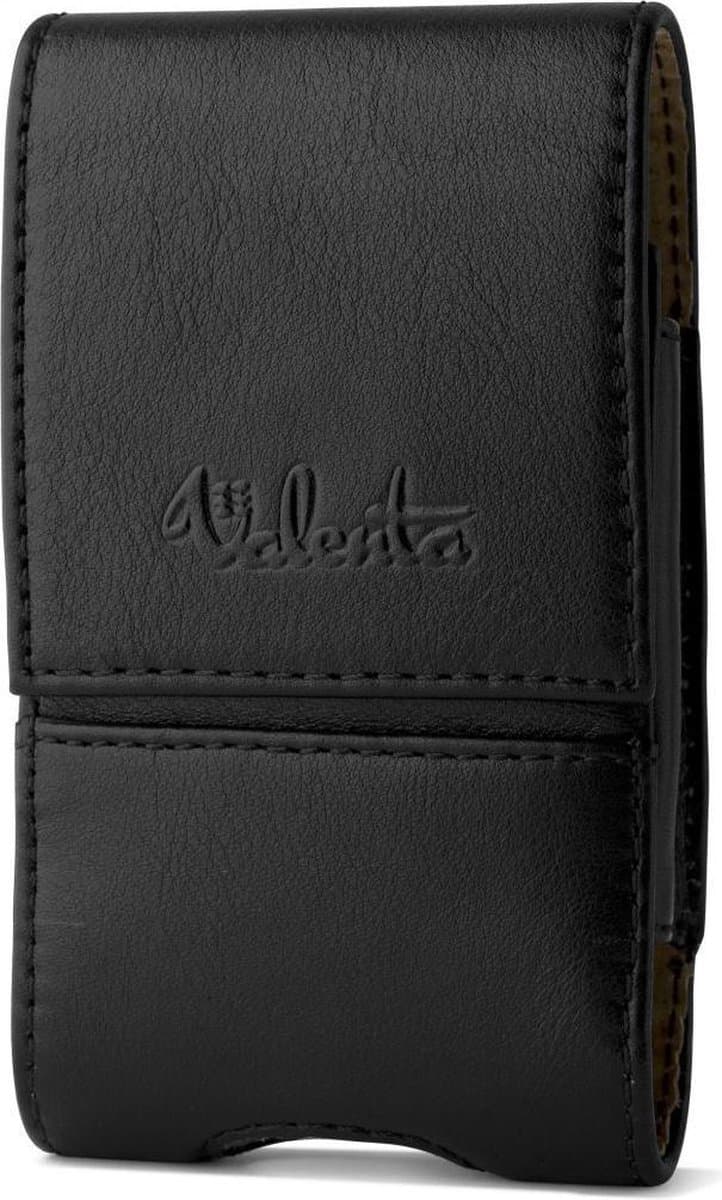 Valenta zwarte compact Riemclip cameratas 'Sevilla' Small Leer