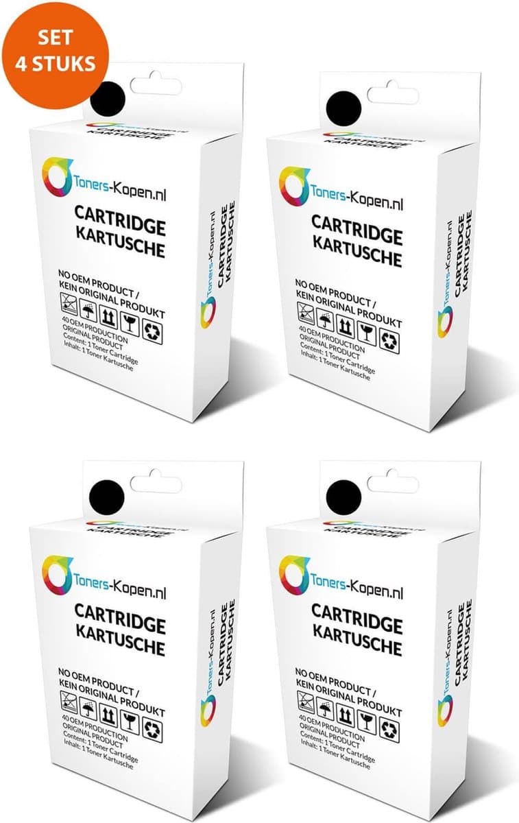 HP 953XL L0S70AE 4x Inkt Zwart 42ml - Huismerk Compatible - L0S70AE compatible L0S70AE alternatief - OfficeJet Pro 8210 8710 8720 7720 8730 8740 - HP inktcartridge
