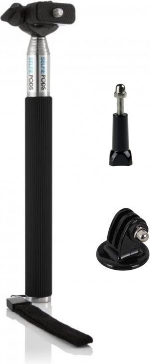 Selfiestick met adapter voor de SJCAM M20  (Selfiepod / Handheld Monopod) ZWART